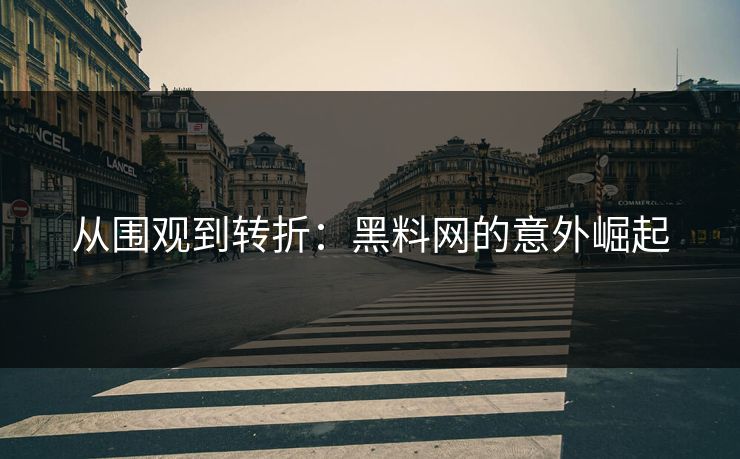 从围观到转折：黑料网的意外崛起
