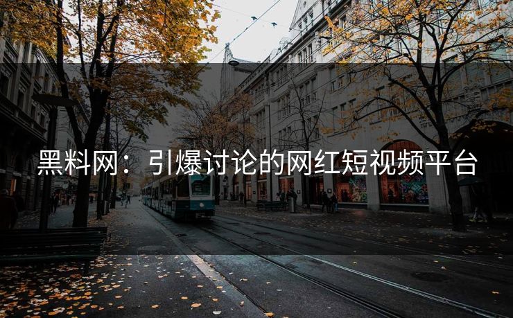 黑料网：引爆讨论的网红短视频平台